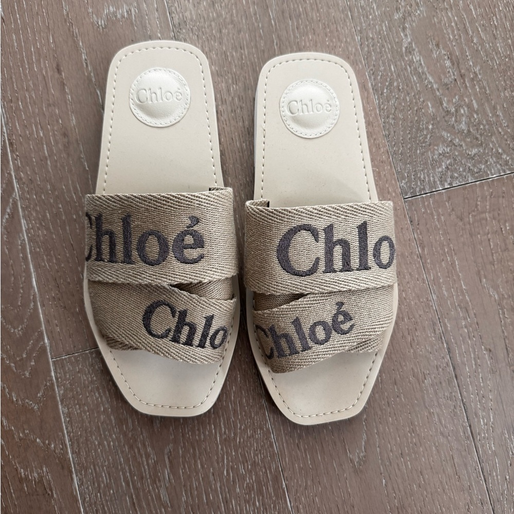 Chloe Sandals. Khaki and Grey Size 37